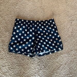 George Navy Swim Trunks with White Star Print